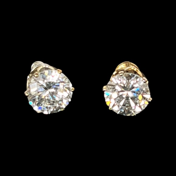 Jewelry - Brilliant Round Crystal or CZ Studs with Posts